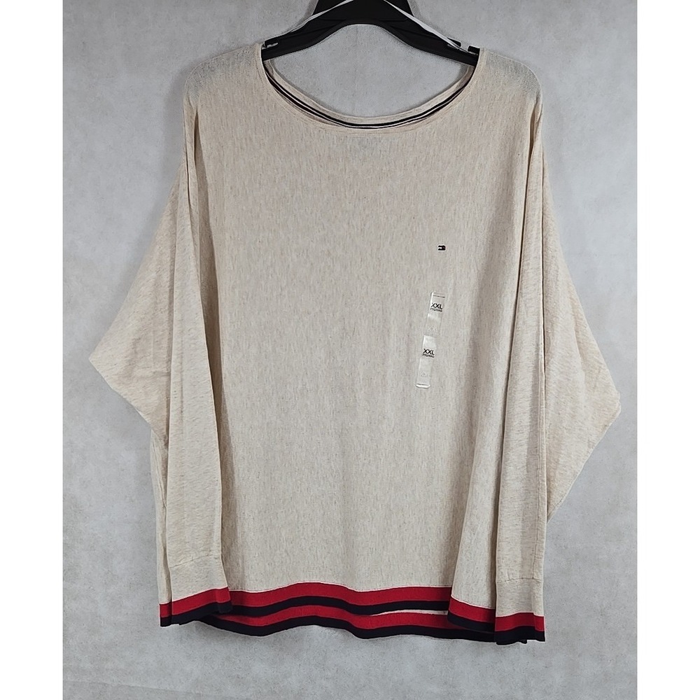Tommy‎ Hilfiger Womens Size XXL Pullover Long Sleeve Top Beige New w/o Tag